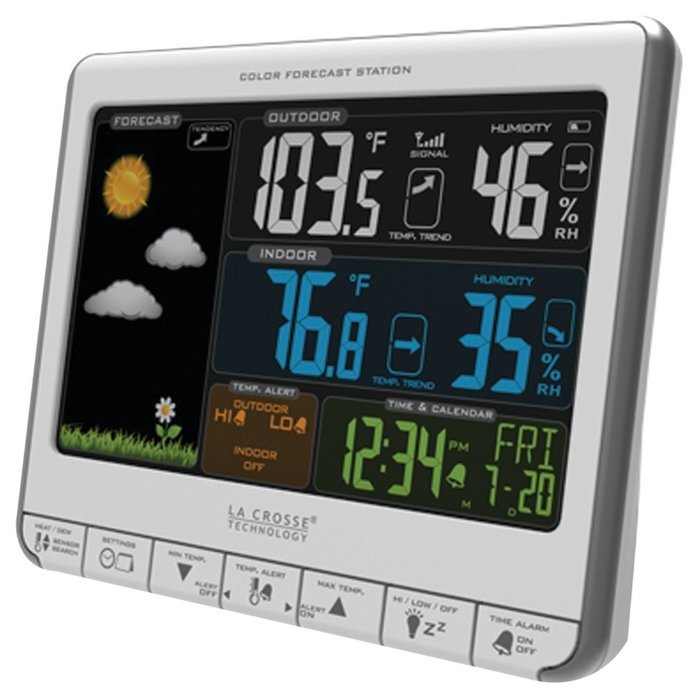 COLOR WEATHER STATION WITH USBCOLOR WRLS WEATHER S