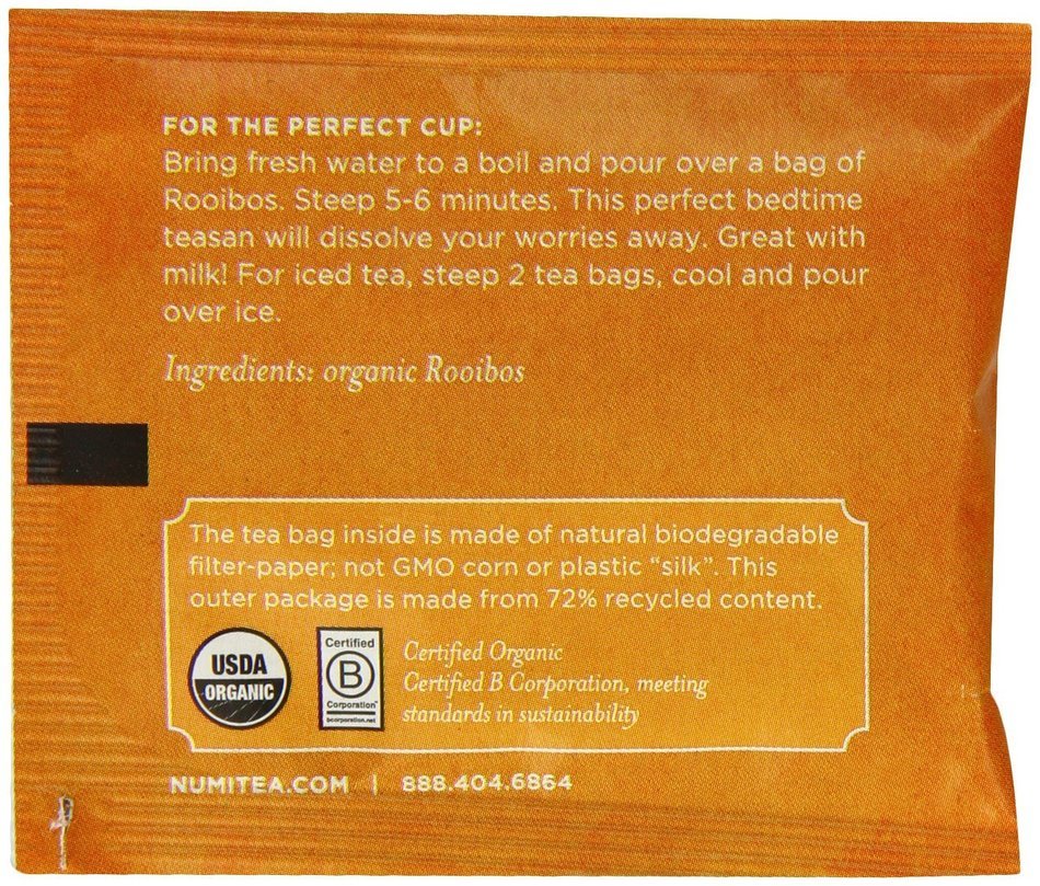 Numi Organic Tea Gunpowder Green, Full Leaf Green Tea, 100 Count non-GMO Bulk Tea Bag N30