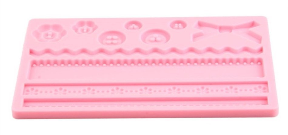 AmaranTeen - 1pcs Silicone Embossing Mold Mould Gum Fondant Lace Paste Cake N3