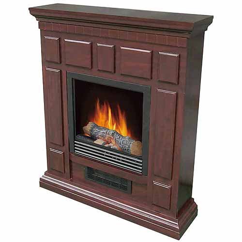 Portable Electric Heater Indoor Fireplace with 32" Mantle, Cherry