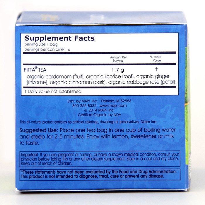 Organic Calming Vata Herbal Tea |16 Tea Bags N2