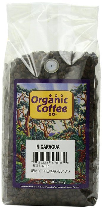 The Organic Coffee Co. Whole Bean, Nicaragua Coffee, 32 Ounce N2