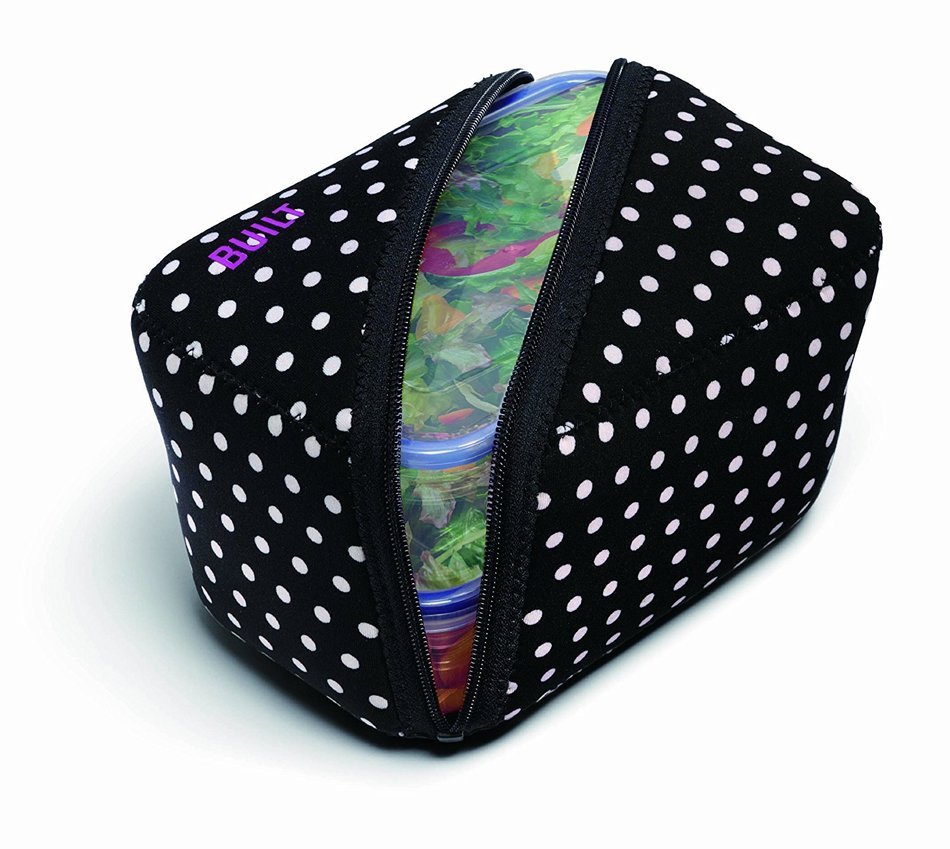 BUILT NY Bento Salad Bowl with Neoprene Sleeve, Purple Paisley N2