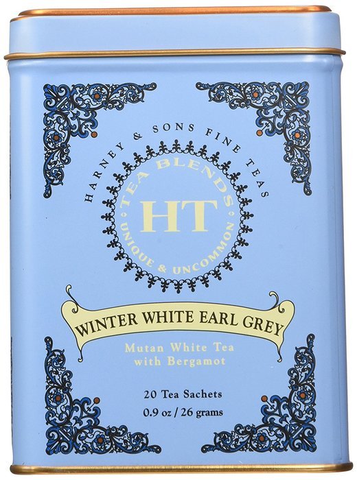 Harney & Sons Fine Teas, Winter White Earl Grey Tin - 20ct Sachets N2