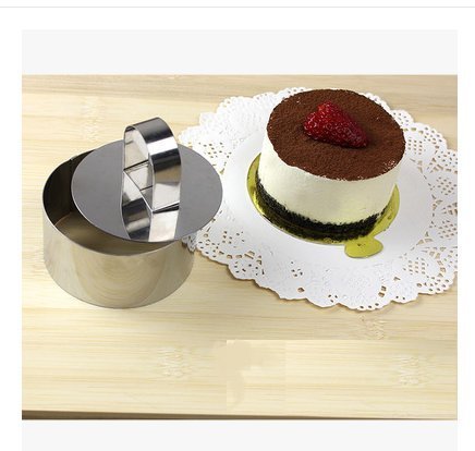 Astra Shop Stainless Steel Cake Mousses Cutters (Set of 4) / Heart& Flower & Circle & Square Shaped Mousse Cake... N2
