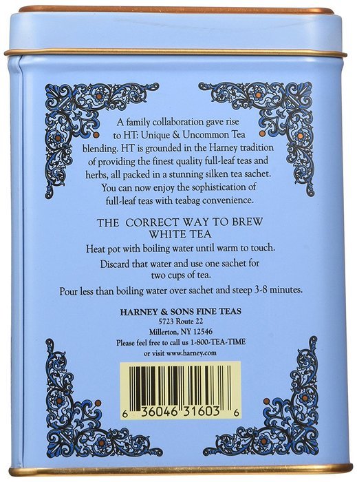 Harney & Sons Fine Teas, Winter White Earl Grey Tin - 20ct Sachets N3