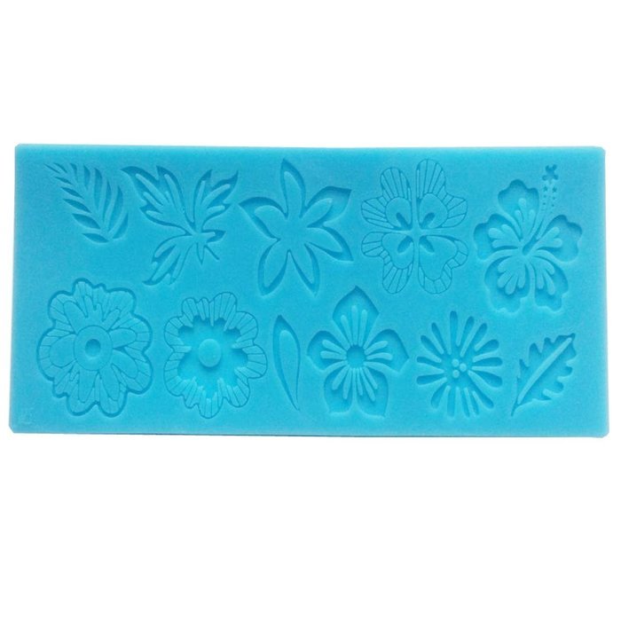 Yunko Lace Mold Silicone Flower Leaf Embossing Lace Fondant Mould Cake Decoration Mould Polymer Clay Resin Molds