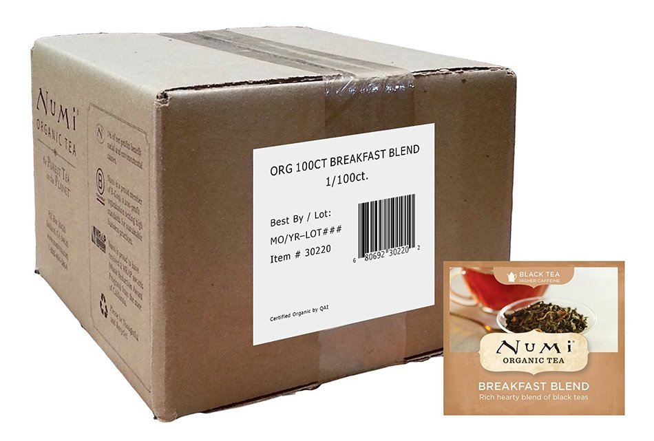 Numi Organic Tea Gunpowder Green, Full Leaf Green Tea, 100 Count non-GMO Bulk Tea Bag N40