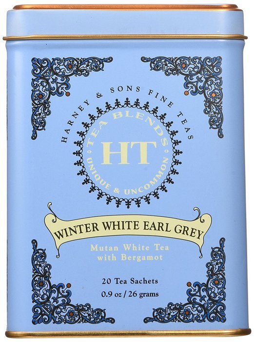Harney & Sons Fine Teas, Winter White Earl Grey Tin - 20ct Sachets N6