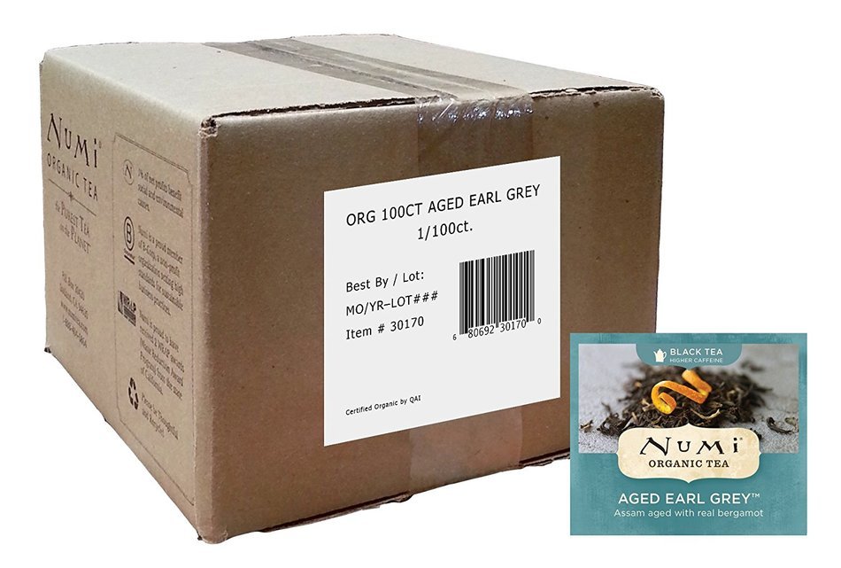 Numi Organic Tea Gunpowder Green, Full Leaf Green Tea, 100 Count non-GMO Bulk Tea Bag N43