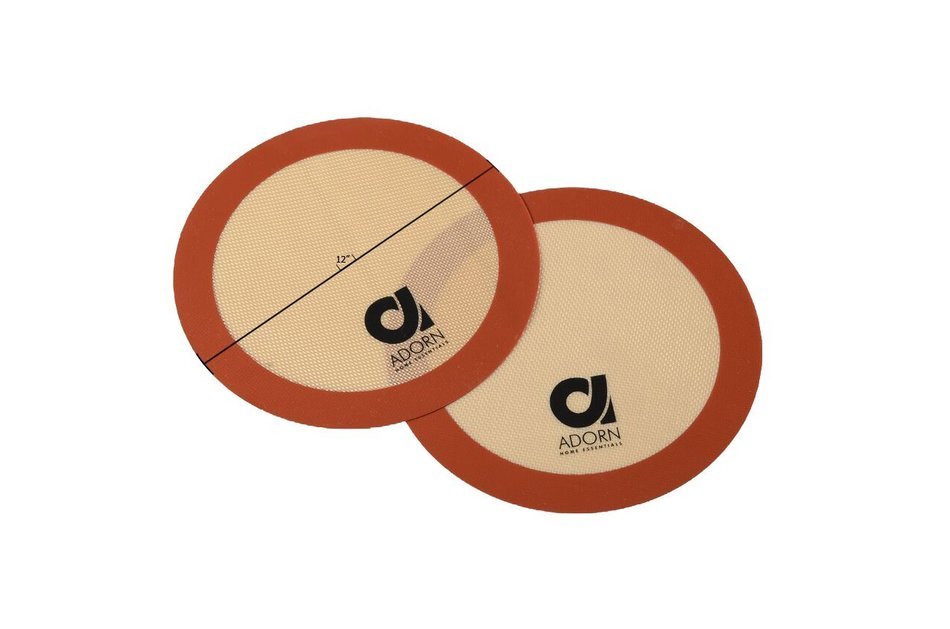 Adorn Non-stick Silicone Baking Mats - 2 Pack (12" Round)