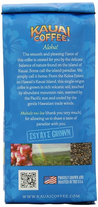 Kauai Coffee Koloa Estate Whole Bean Medium Roast, 32 Ounce N5