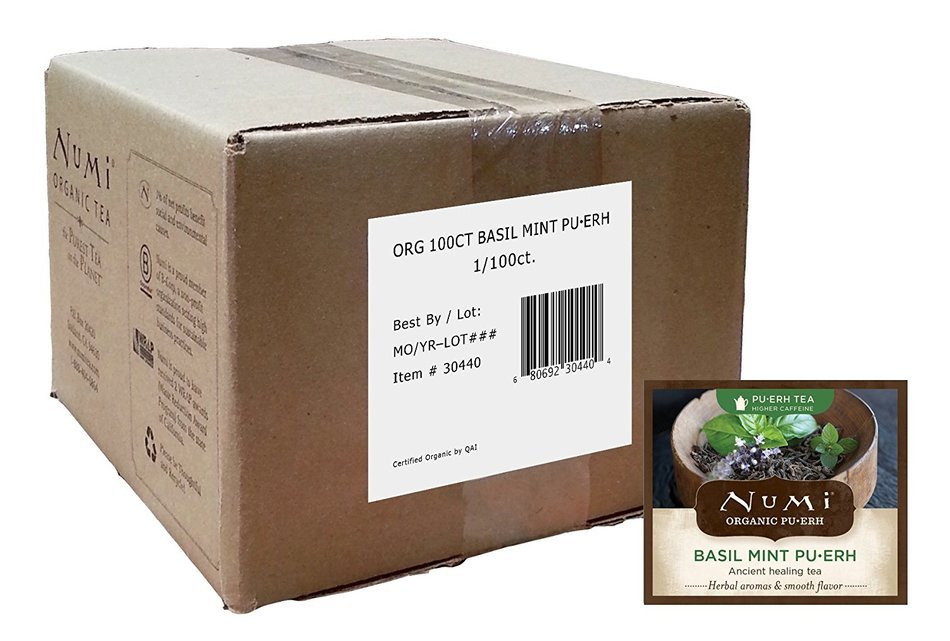 Numi Organic Tea Gunpowder Green, Full Leaf Green Tea, 100 Count non-GMO Bulk Tea Bag N52