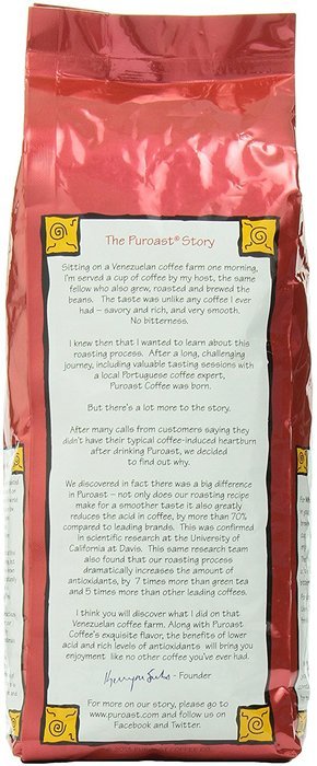 Puroast Low Acid Coffee French Roast Natural Decaf Drip Grind, 2.5-Pound Bag N14