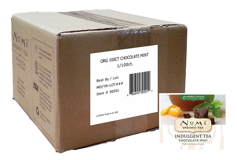 Numi Organic Tea Gunpowder Green, Full Leaf Green Tea, 100 Count non-GMO Bulk Tea Bag N63
