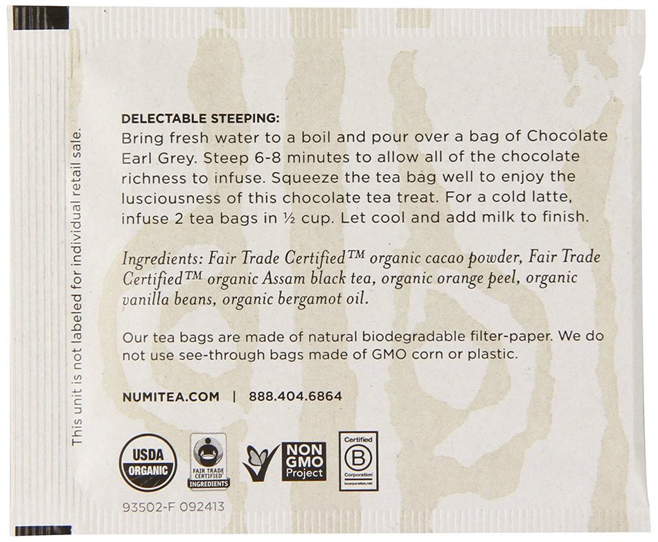 Numi Organic Tea Gunpowder Green, Full Leaf Green Tea, 100 Count non-GMO Bulk Tea Bag N67