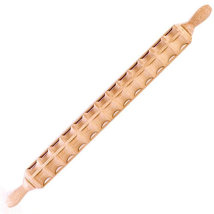 Norpro New Italian Wood Ravioli Rolling Pin Pasta Mold 18" Length 2.5