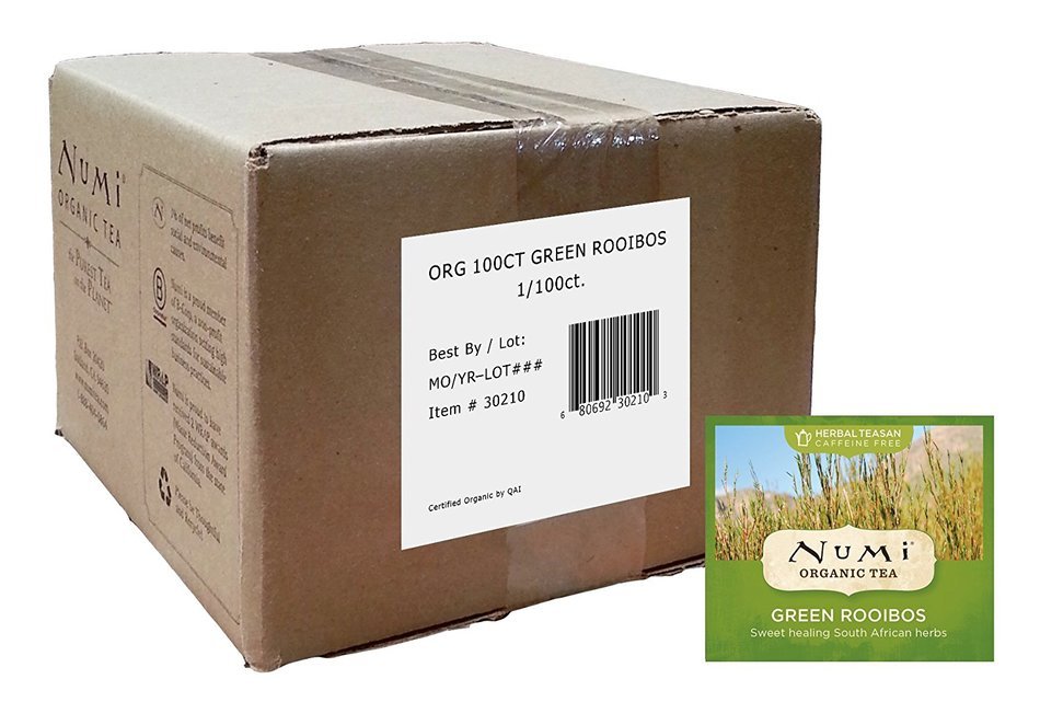 Numi Organic Tea Gunpowder Green, Full Leaf Green Tea, 100 Count non-GMO Bulk Tea Bag N70
