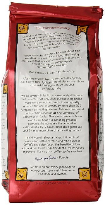 Puroast Low Acid Coffee French Roast Natural Decaf Drip Grind, 2.5-Pound Bag N22