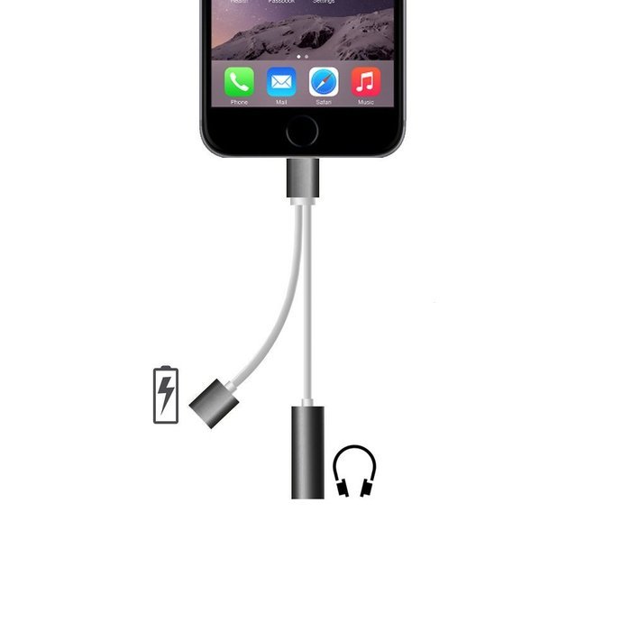 Onway Lightning Port Adapter Charge Jack 3.5 mm Audio Interface Headphone Connector Converter Cable For IOS Devices... N8