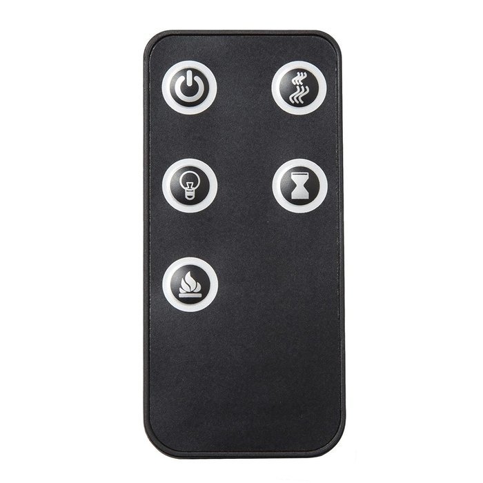 Black Glass Panel Electric Fireplace Wall Mount & Remote 26 x 20 Inch 1500W