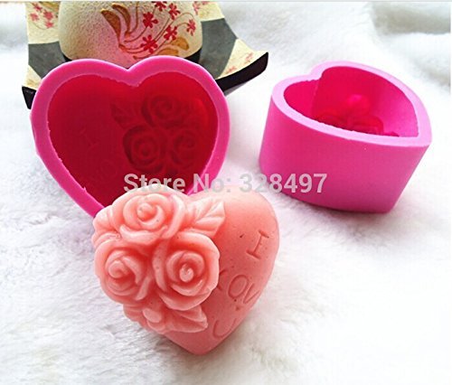 Silicone Mold Rose Shapes Mould for Soap,candy,chocolate,ice,cup Cake N2