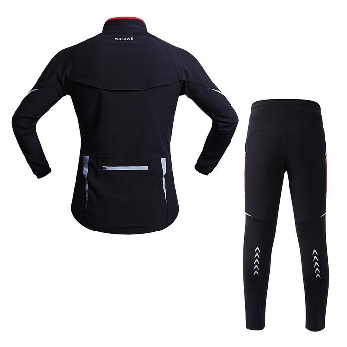 WOLFBIKE Thermal Fleece Cycling Jersey Shirt Casual Jacket Long Sleeve, Green, Size XL N15