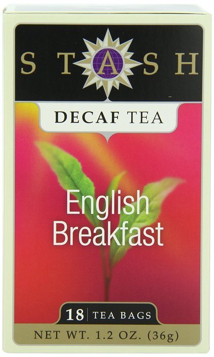 Stash Tea Decaf English Breakfast Tea, 18 Count Tea Bags in Foil (Pack of 6)