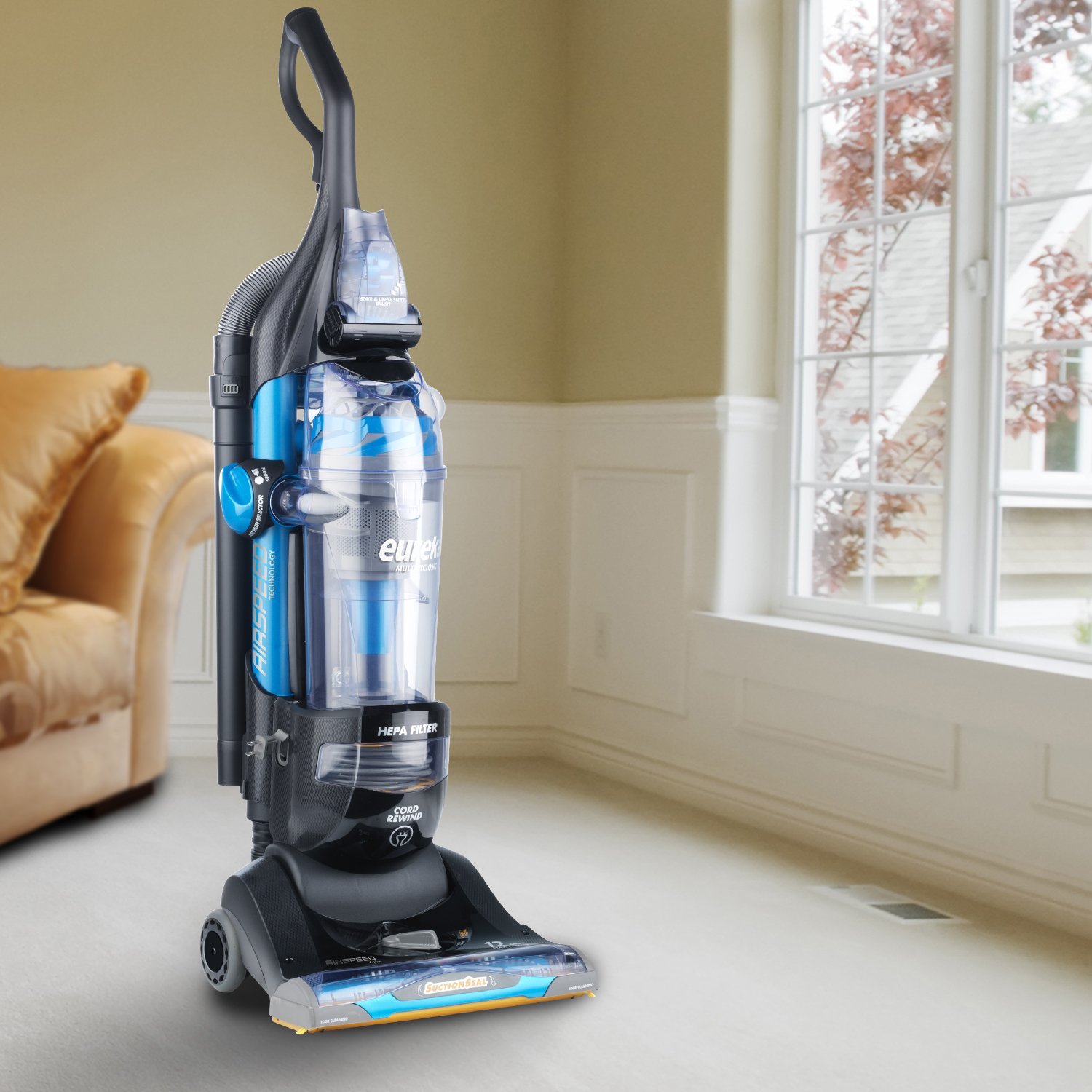 Eureka MyVac All Floors Rewind Allergy w/ Airspeed Technology, Bagless ...