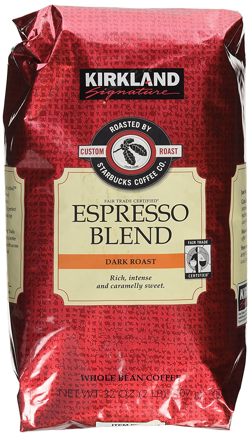 Kirkland Signature Starbucks Espresso Blend Dark Roast Whole Bean