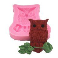 Longzang Owl Art Deco Silicone Mold Sugar Craft DIY Gumpaste Cake Decorating Clay