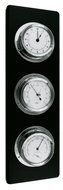 Fischer Instruments 1535-06 Chrome and Black Wood Base Weather Station with Barometer, Hygrometer, Thermometer...