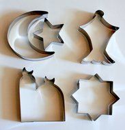 Islamic Eid &amp; Ramadan Cookie Cutter Set - 5 Stainless Steel Cutters