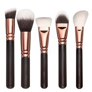 Mikey Store Makeup Brushes Set Fondation Eyeshadow Cosmetic Tool with Leather (8pc Gold)