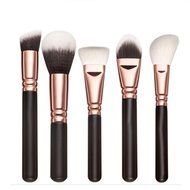 Mikey Store Makeup Brushes Set Fondation Eyeshadow Cosmetic Tool with Leather (8pc Gold) N2