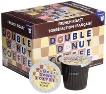 Double Donut French Roast Coffee, in Recyclable Single Serve Cups for Keurig K-Cup Brewers, 24 Count N2