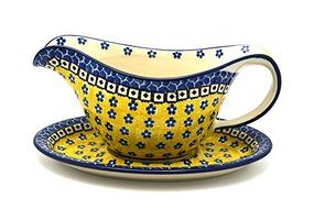 Polish Pottery Gravy Boat - Sunburst