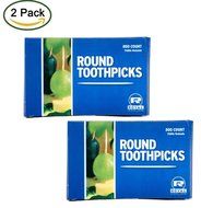 2 Pack - Royal Paper R820 Round Wooden Toothpicks - 800 / Box - 1600 Total