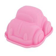 uxcell Car Shape Silicone Ice Cube Pudding Cookie Jelly Cake Mold Mould Pink N2