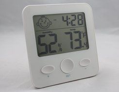 Winston Zachs Digital Hygrometer Thermometer Clock (Blue) N3