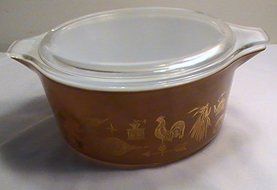 Corning Brown Americana 2 1/2 Quart Casserole with Lid