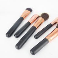 Mikey Store Makeup Brushes Set Fondation Eyeshadow Cosmetic Tool with Leather (8pc Gold) N5