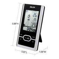 BALDR Dress Indicate Thermometer with In/Out Temperature Outdoor Humidity Time and Alarm Function Remote Sensor... N4