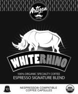 100% USDA Certified Organic Coffee - Nespresso Compatible Capsules - White Rhino Espresso Signature Blend (10... N3