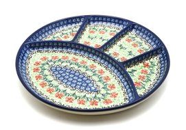 Polish Pottery Dish - Divided Appetizer - Maraschino