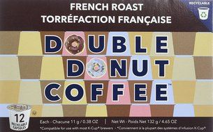 Double Donut French Roast Coffee, in Recyclable Single Serve Cups for Keurig K-Cup Brewers, 24 Count N6