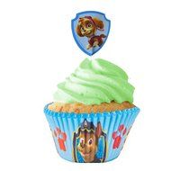 Paw Patrol Cupcake Liners (50), Paw Patrol Cupcake Picks (24), and a Fire Hydrant Cupcake Stand (Bundle of 3 Items) N4