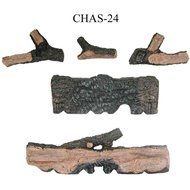 Peterson Real Fyre 24-inch Charred Aged Split Oak Log Set With Vent-free Natural Gas Ansi Certified G10 Burner...