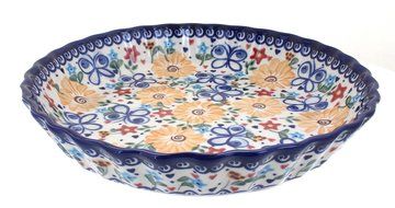 Polish Pottery Butterfly Pie Plate