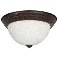 Sunset Lighting F7660-62 Flush Mount with Turismo Glass, Rubbed Bronze Finish by Sunset Lighting